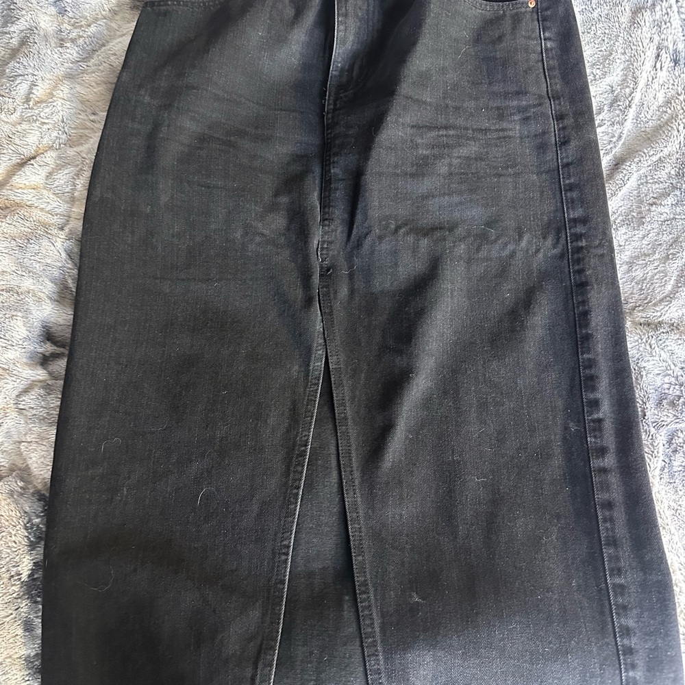 YMI Charcoal Denim Skirt